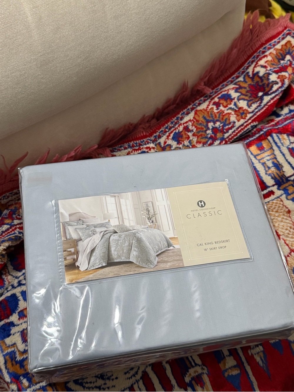 Classic Cal King Bedskirt in Light Blue